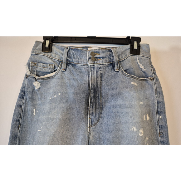 FRAME Womens Heritage Sylvie Kick Boot Raw-Edge Jeans in Stunt 27 - Picture 4 of 7